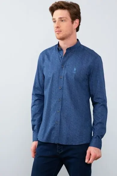 Поло США ASSN. Мужской Плетеный гомлек|Повседневные рубашки| |