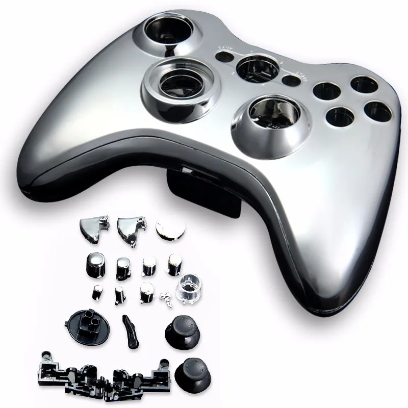 Silver Покрытие алюминия металлический чехол для Xbox 360 игровой контроллер Противоударная защитная оболочка чехол для Xbox 360 игровая консоль - Цвет: Silver