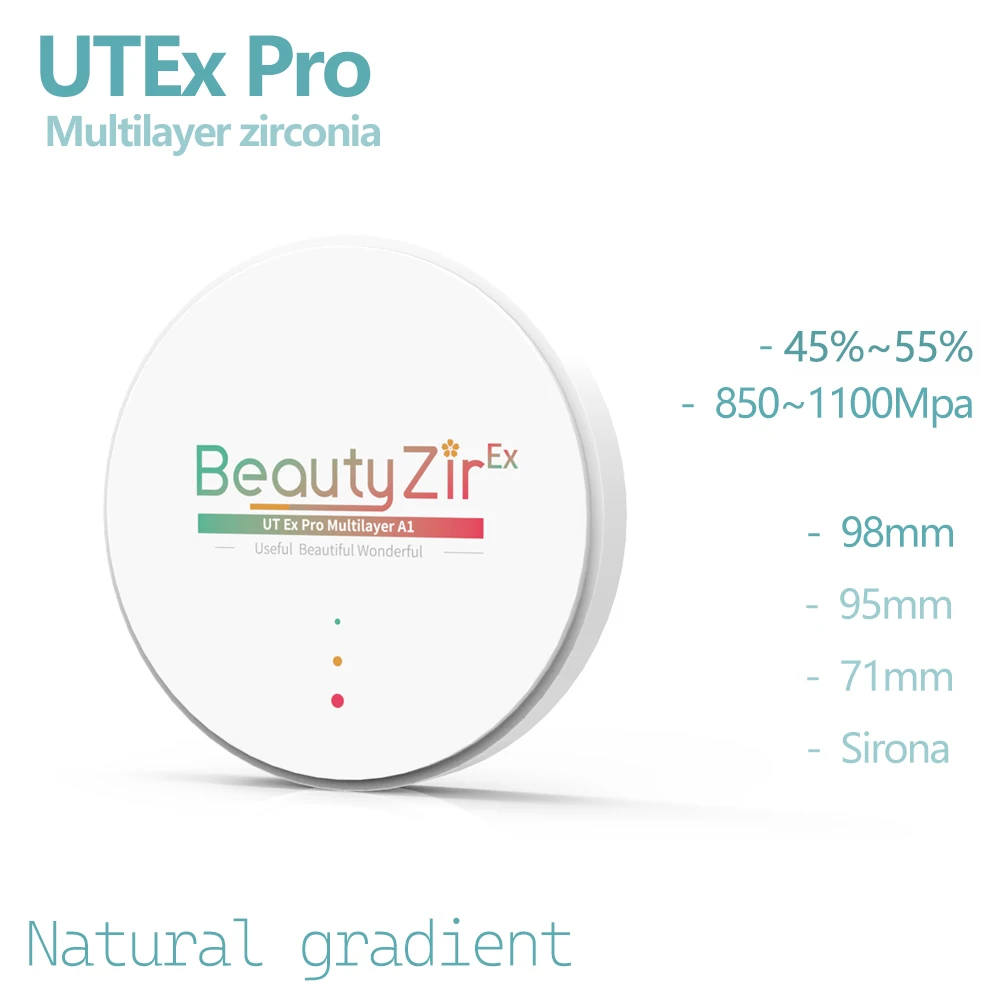 UTEX Pro extreme 9820mm best aesthetic effect dental zirconia blocks for dental lab