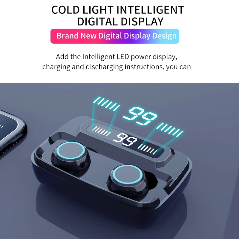 TWS-стереонаушники с зарядным футляром и поддержкой Bluetooth 5 1 3500 мА · ч | Электроника