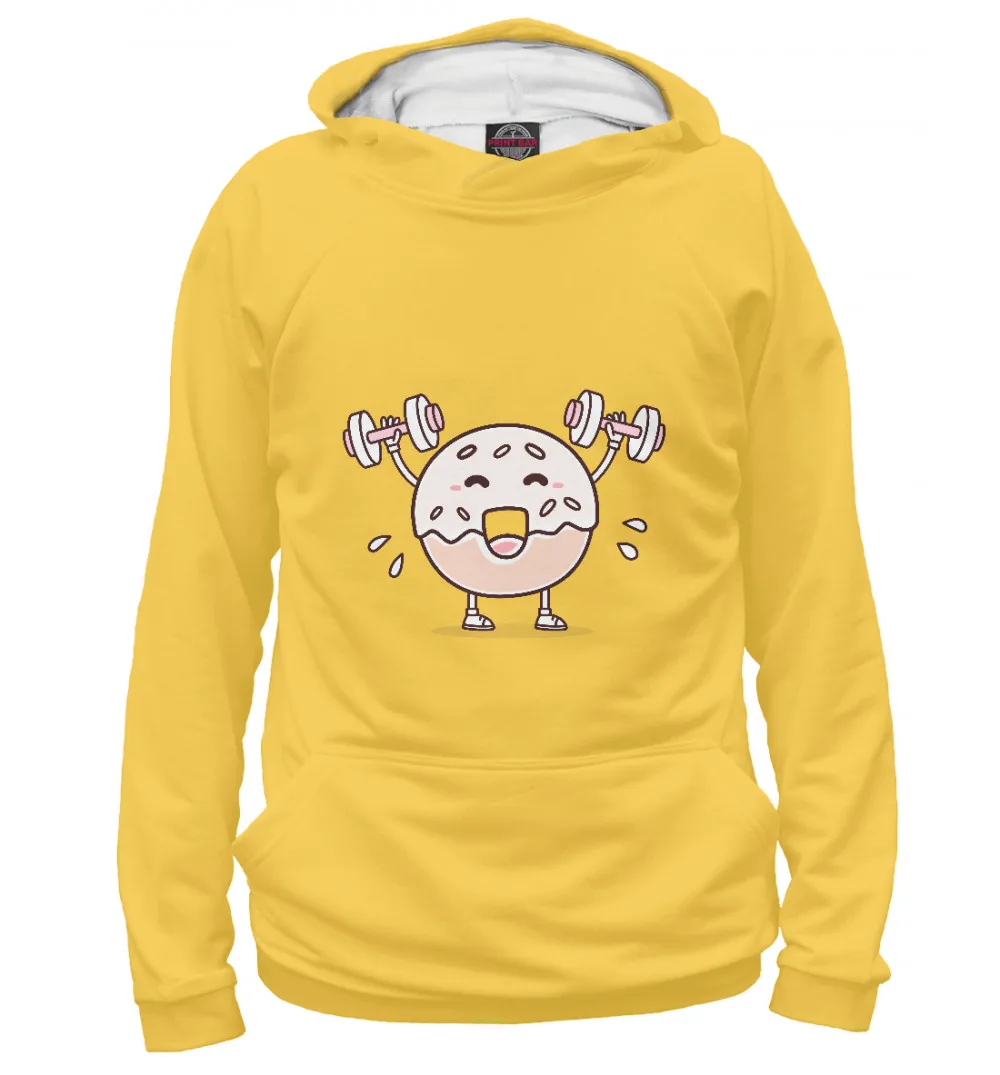 Женское худи YouGifted Пончик с гантелями | Женская одежда