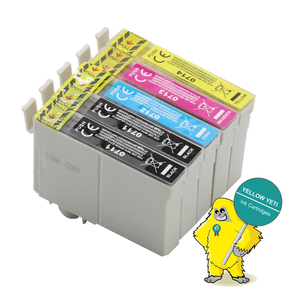 Чернильный картридж T0715 для принтера Epson T0711 T0712 T0713 T0714 DX8400 S20 D78 D120 SX400 SX405 SX410 SX415 SX510W