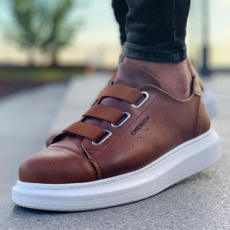 Chekich Женская и мужская обувь Коричневый цвет без кожи Весна осень Застежка на