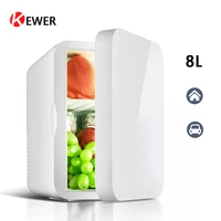 8l portable mini refrigerator home car refrigerator dual use multifunction high capacity low noise food fruit storage 12v