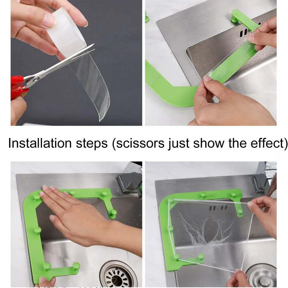 

Kitchen Triangular Sink Garbage Filter Set Vegetable Fruit Drainer Leftover Filter Kitchen Storage Design Multifunctional Mesh