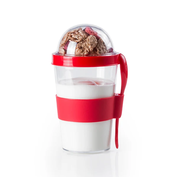 Стекло с крышкой и ложкой (420 мл) 145572 | Дом сад