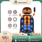 Автомобильное кресло Jinkairui, с электрическим подогревом, для офисного массажа, обезболивающее, вибростимулирующее, для поясницы и шеи г.