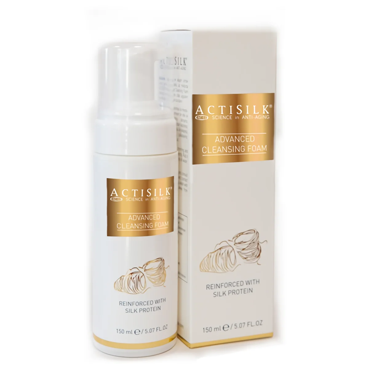 Actisilk Advanced Cleansing Foam Repair And Moisturizing Anti Aging Facial Cleansing Foam Hyaluronic Acid Silk Protein