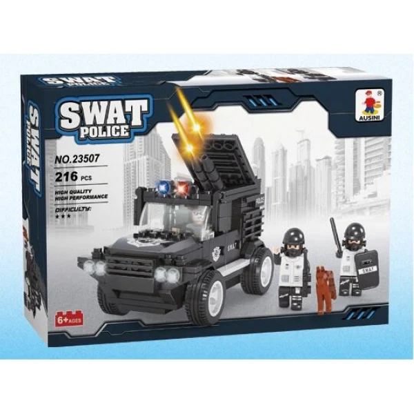 Конструктор &quotПолиция&quot - Машина спецназа с ракетницей 216 дет 23507 | Игрушки и