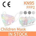 10-50 шт. детская бабочка с принтом красителя FFP2 маска Kn95 Mascarillas ffp2 многоразовая Mascarilla Kn95 маска для лица fpp2