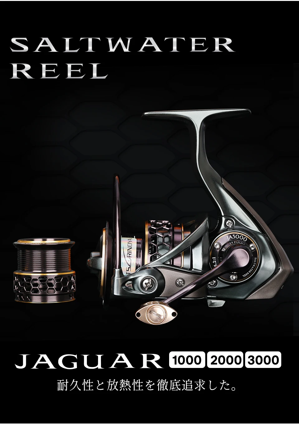 TSURINOYA Jaguar 2000 Double Spool 5.2:1 Fishing Spinning Reel