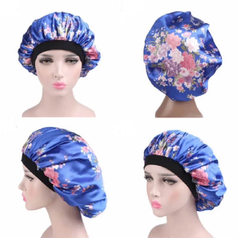 Женская атласная Кепка для ночного сна шапка головной убор шелковая головная