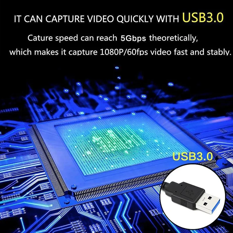 Карта захвата игры USB 2 0 HDMI 1080P placa de video Портативный надежный потоковый адаптер для