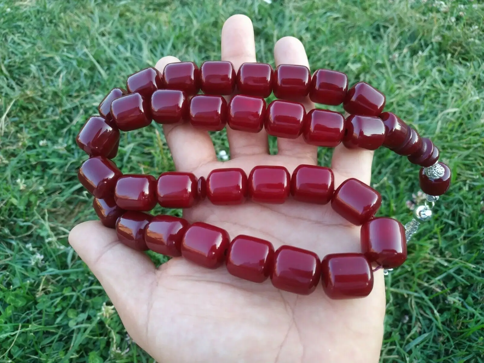 Tasbih Ottoman Faturan German Cherry Amber Sandalous Misbaha Rosary Free Shipping