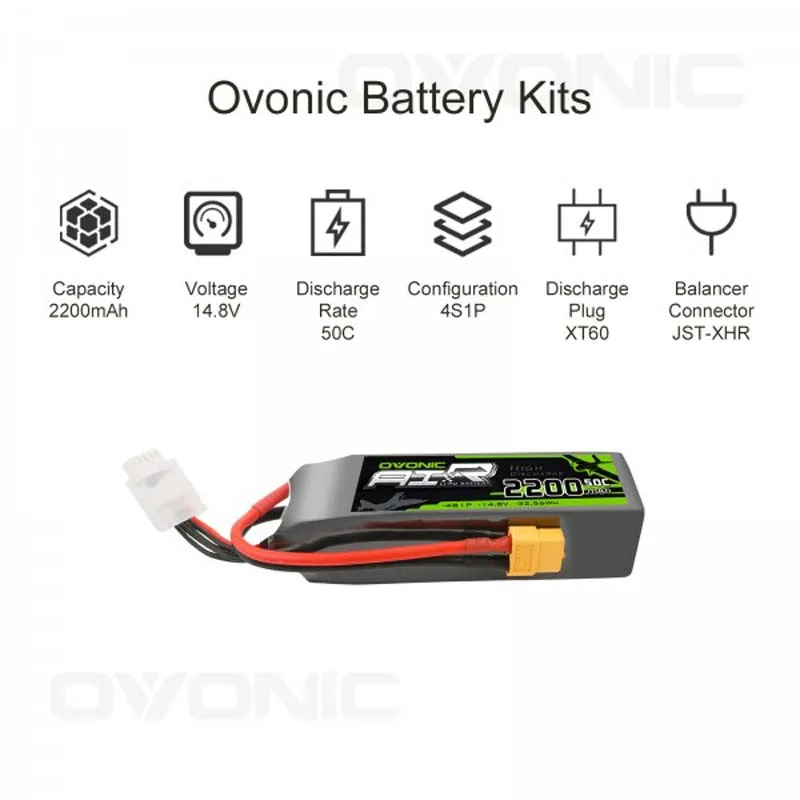 OVONIC 4S 2200mAh 14 8 V 50C Lipo батарея с штепсельной вилкой XT60 для радиоуправляемых