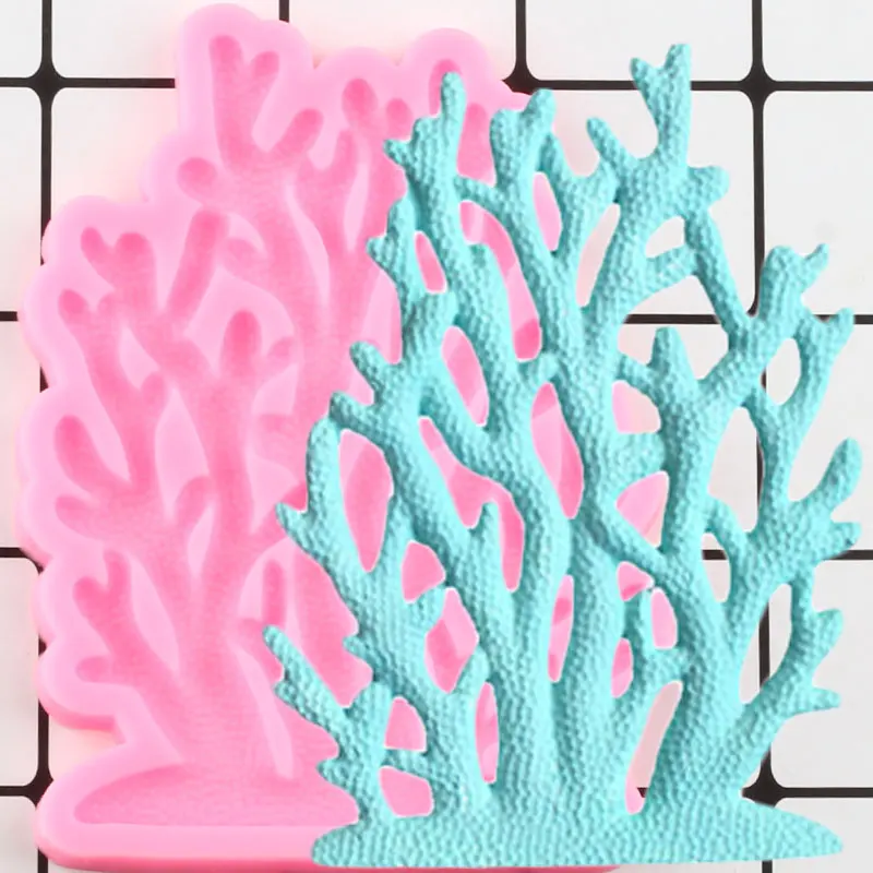 

Coral Silicone Mold Seaweed Tree Fondant Cake Decorating Tools DIY Chocolate Gumpaste Moulds Polymer Clay Molds Candy Mould