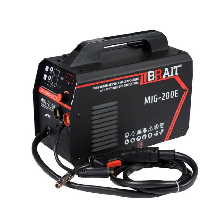 Welding machine semi-automatic BR MIG-200E (MIG/mag/MMA) 18.01.021.043 inverter welding booster for electrode 220 sai compact resanta 3 in 1 |