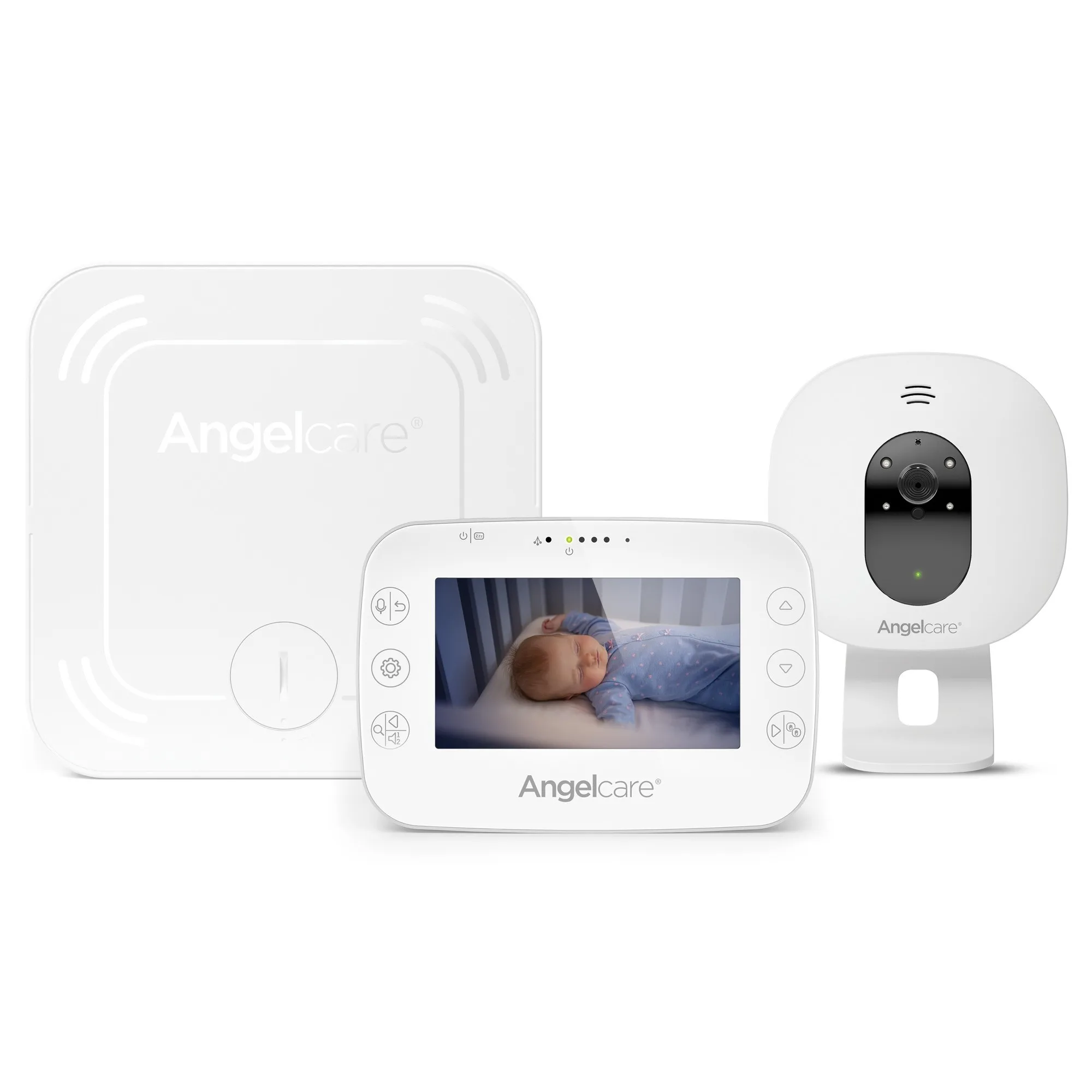 Видеоняня Angelcare AC327 белая с беспроводным монитором движения 4 3'' LCD