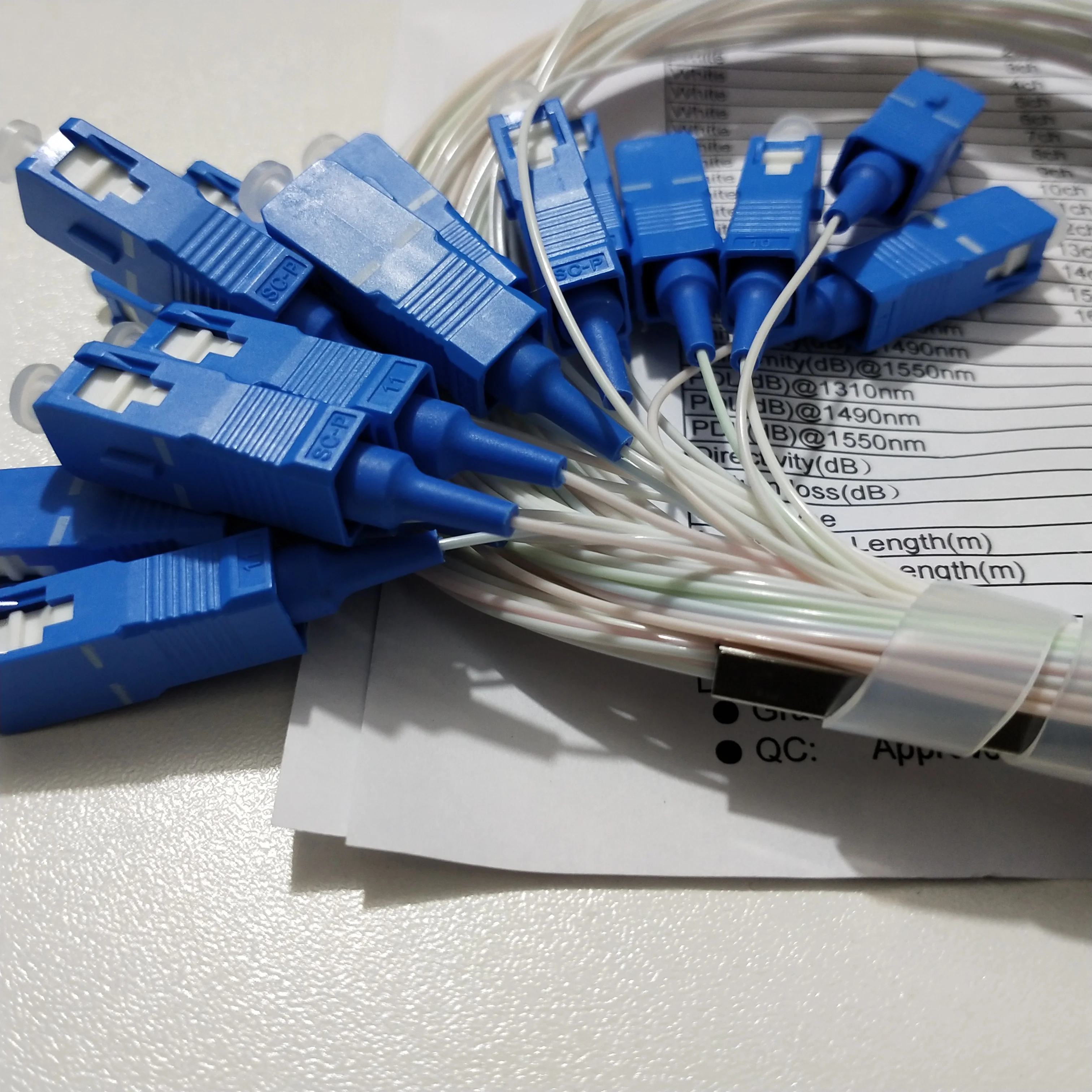 Высокое качество 10 шт./лот волоконно оптические PLC сплиттер 1x16 SC/UPC мини трубка 0 9
