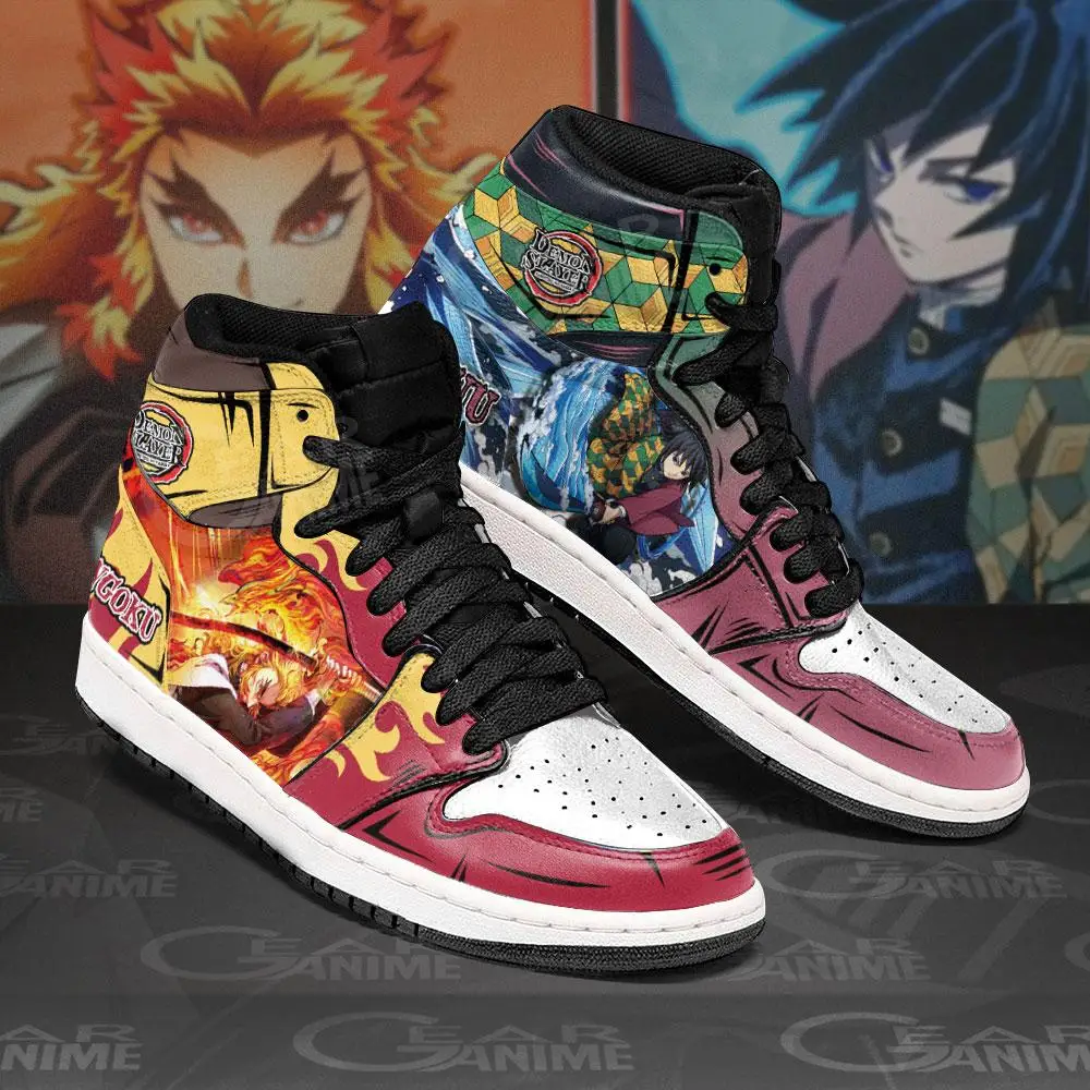 

Giyu and Rengoku Sneakers Custom Demon Slayer Anime Shoes