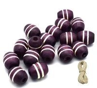 50pcs wooden beads wooden beads garland decor and jute rope for garland farmhouse decoration jewelry diy making 12mm
