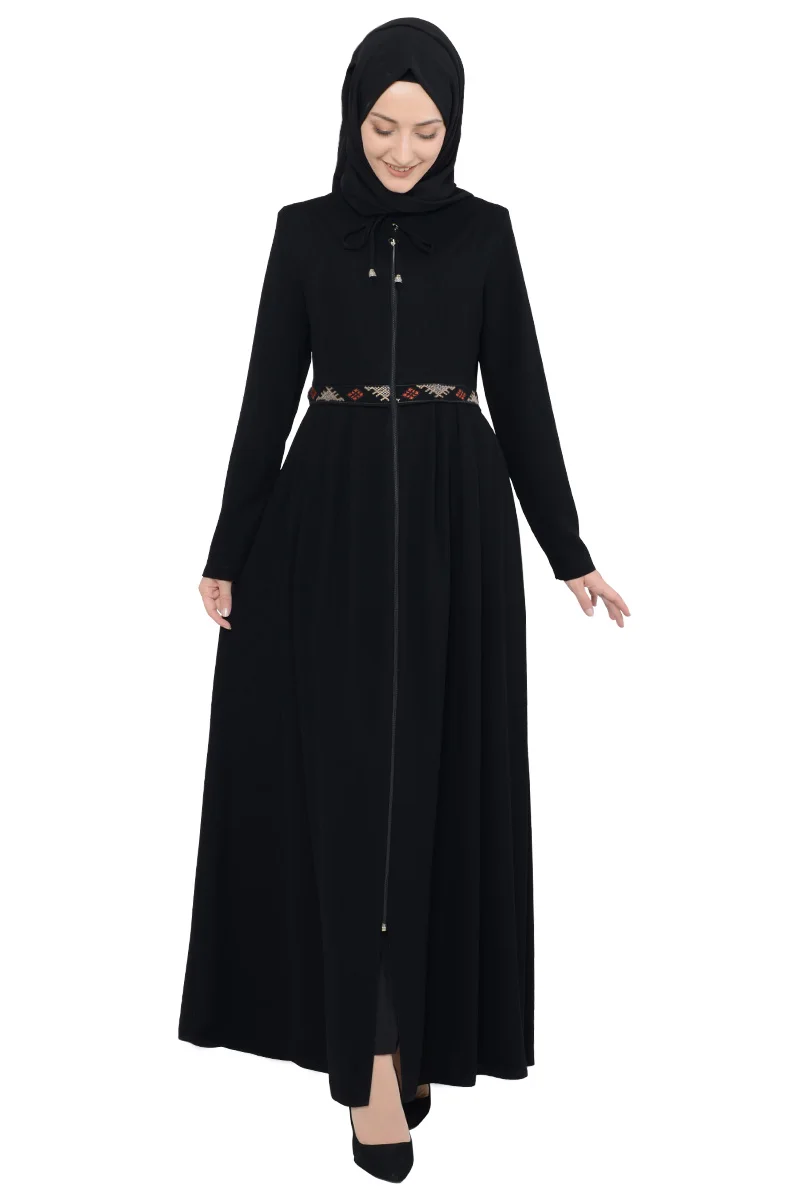 Плиссированное Платье-абайя с вышивкой, индейка, мусульманская мода, мусульманская одежда, Дубай, амбул, хиджаб, Рамадан, эксклюзивные стили...