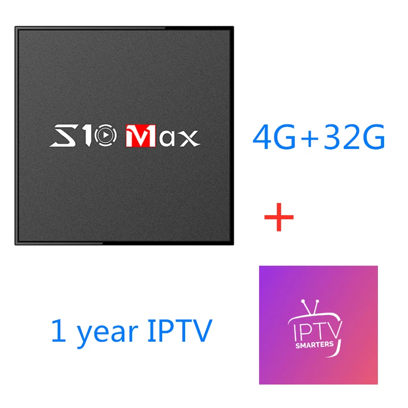 4G 32GB with 1y iptv S10 max Android 9,0 tv Box Amlogic S905X2 4 Гб 64 Гб 1080P 4K 2,4+ 5g wifi Google Store Netflix Youtube 4 ГБ 32 ГБ телеприставка IP tv - Цвет: 4G 32GB with 1y iptv