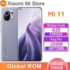 Смартфон Xiaomi Mi 11 с глобальной прошивкой, 128 Гб256 ГБ, Восьмиядерный процессор Snapdragon 888, быстрая зарядка 55 Вт, AMOLED дисплей 120 Гц