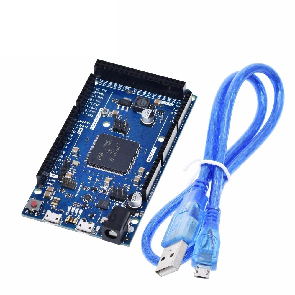 

Официальная совместимая плата DUE R3 SAM3X8E 32-битная ARM Cortex-M3 / Mega2560 R3 Duemilanove 2013 для Arduino Due плата с кабелем