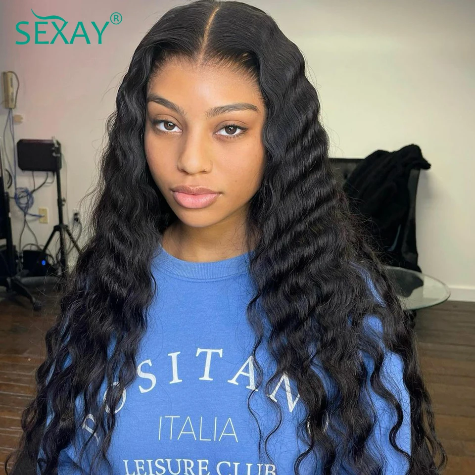 

Sexay Loose Deep Wave Lace Front Wigs 13x6 Lace Front Human Hair Wigs Transparent Lace Wigs Remy 30 Inches Closure Wig For Women
