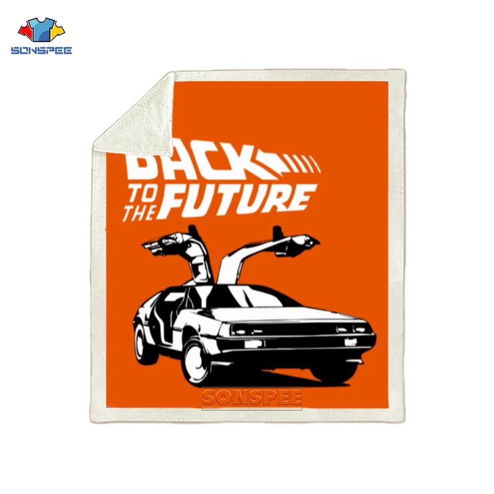 

SONSPEE 3D Print Custom Back To The Future Throw Blanket Sofa/Bedding Travel Picnic Winter Warm Soft Bedsheet Home Textile H15