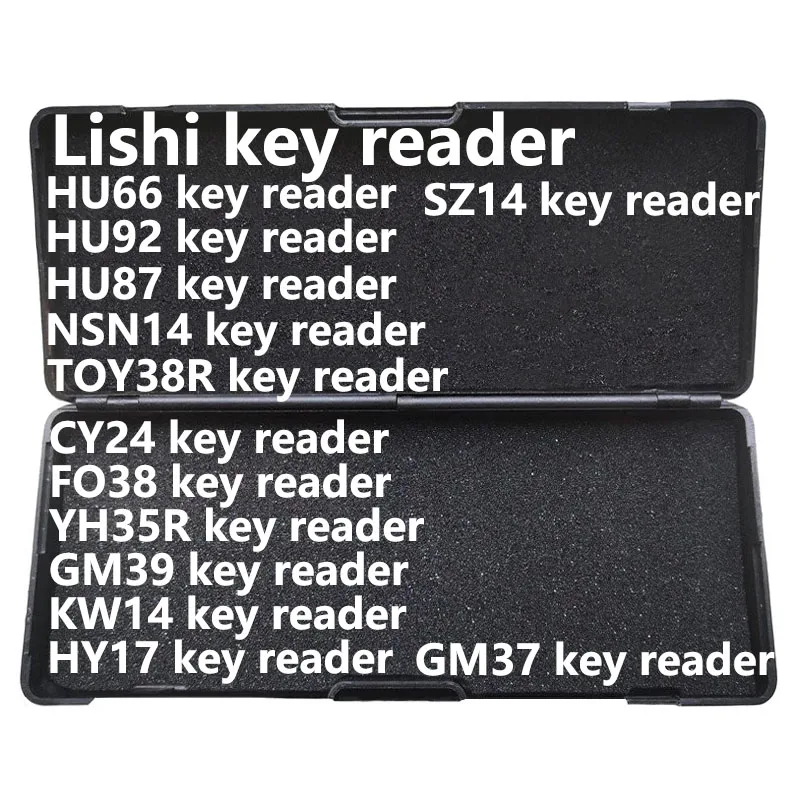 Слесарные инструменты Lishi 2 в 1, устройство для чтения ключей 2 в 1, HU87, HU66, HU92, NSN14, CY24, TOY38R, B106, KW14, GM39, YH35R, FO38, HY17, SZ14, GM37