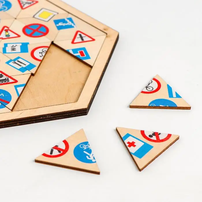 Puzzle wooden &quotsigns" (занимательные triangles) | Игрушки и хобби