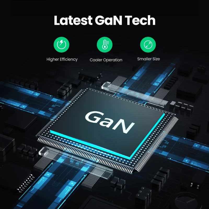 Tanie UGREEN ładowarka USB 100W GaN ładowarka Do Tabletu Macbook Szybkie ładowanie Dla IPhone Xiaomi USB Typ C PD Opłata Dla IPhone 13 12 11