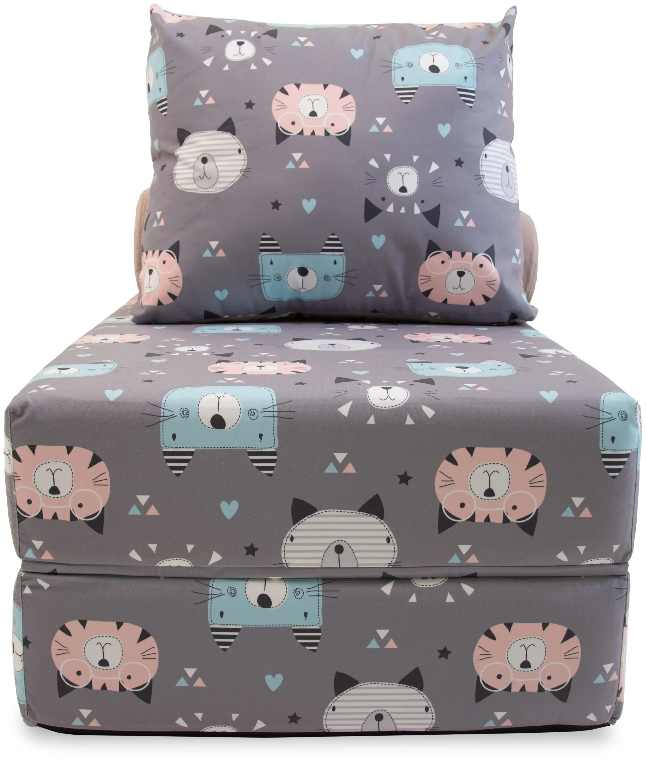Baby anti-vandal folding chair bed with removable covers puff SPB 40(20)x70x100(200) cm |