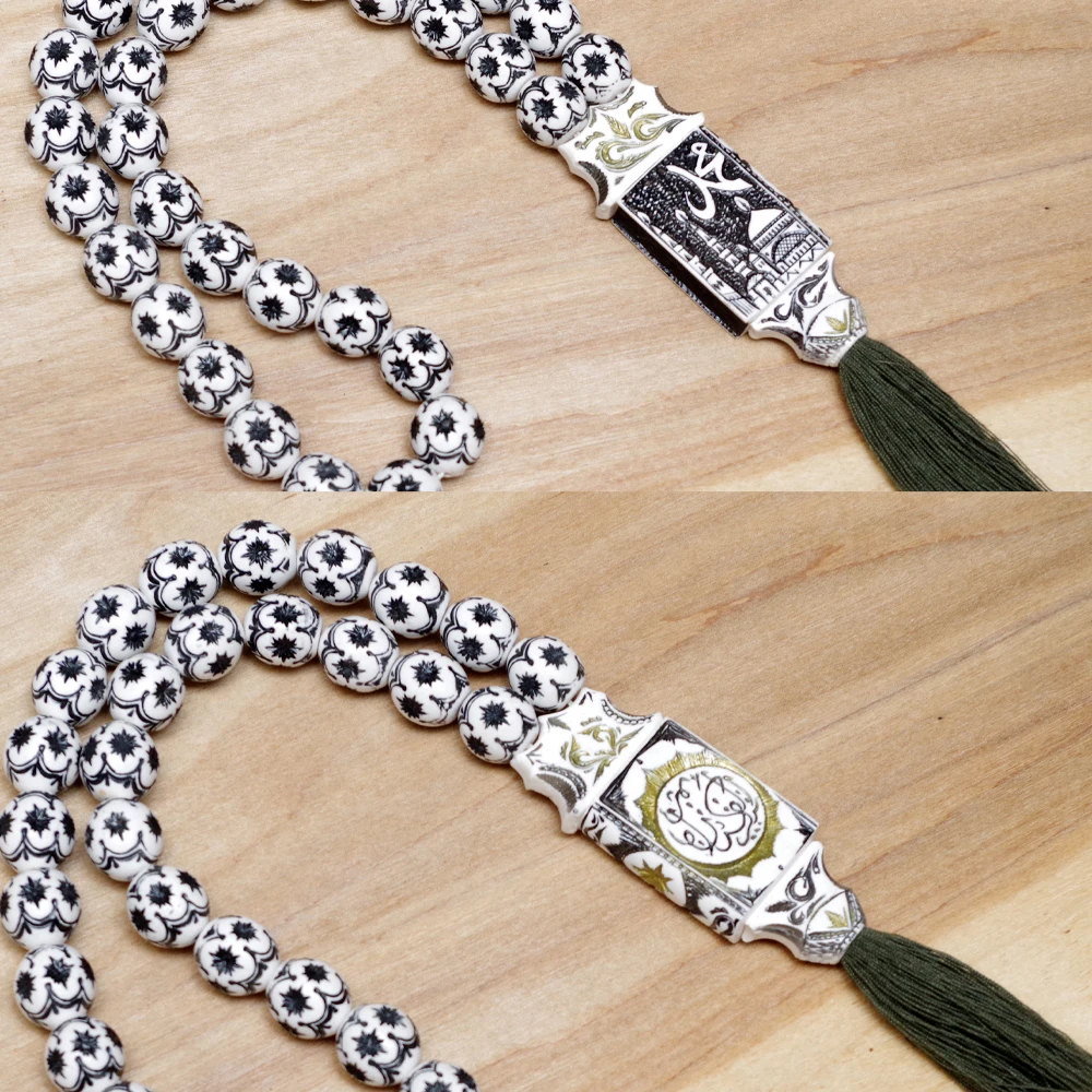 Кулон мусульманской молитвенной бусы в автомобиле, зеркало Розария, аксессуары для подвески в салоне для мужчин.