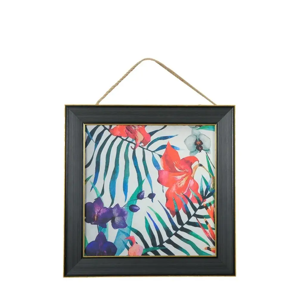 

Digital Printed Table Wooden Framed Glazed Green Leaves