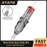 xtat2 disposable tattoo needles 0 35mm 12m1 sterilized safety permanent makeup needle microblading for cartridge machines grips