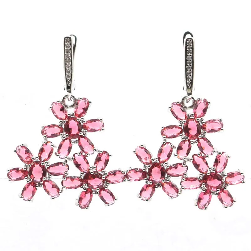 40x28 мм на годовщину ювелирный набор с цветочным принтом гранатовый родолит для