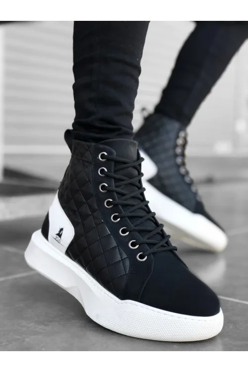 

high sole sports black boots