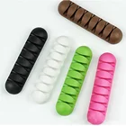 Органайзер для кабеля с 7 отверстиями, Настольный зажим для проводов и наушников, держатель шнура, силиконовый зажим для телефонной линии