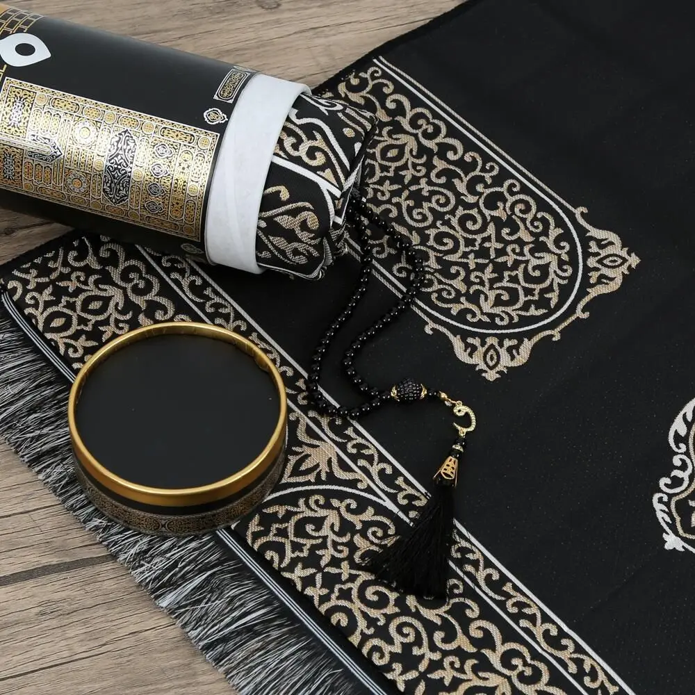 GREAT GIFT Mevlüt gift packageSpecial Ramadan Kaaba Wall Prayer Rug, Pearl Rosary Set for Mother's Day  FREE SHİPPİNG