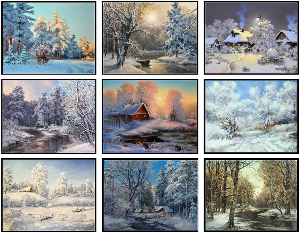 Зимняя коллекция счетный Набор для вышивки крестом ручная работа 14 ct наборы DMC