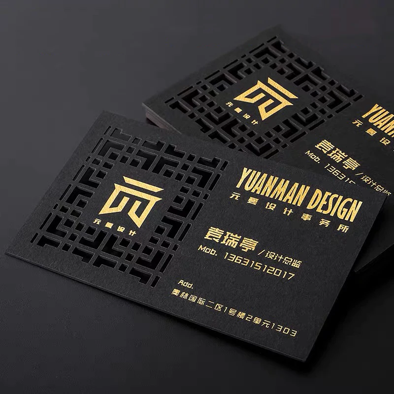 Индивидуальная Специальная Черная визитная карточка индивидуальная печатная