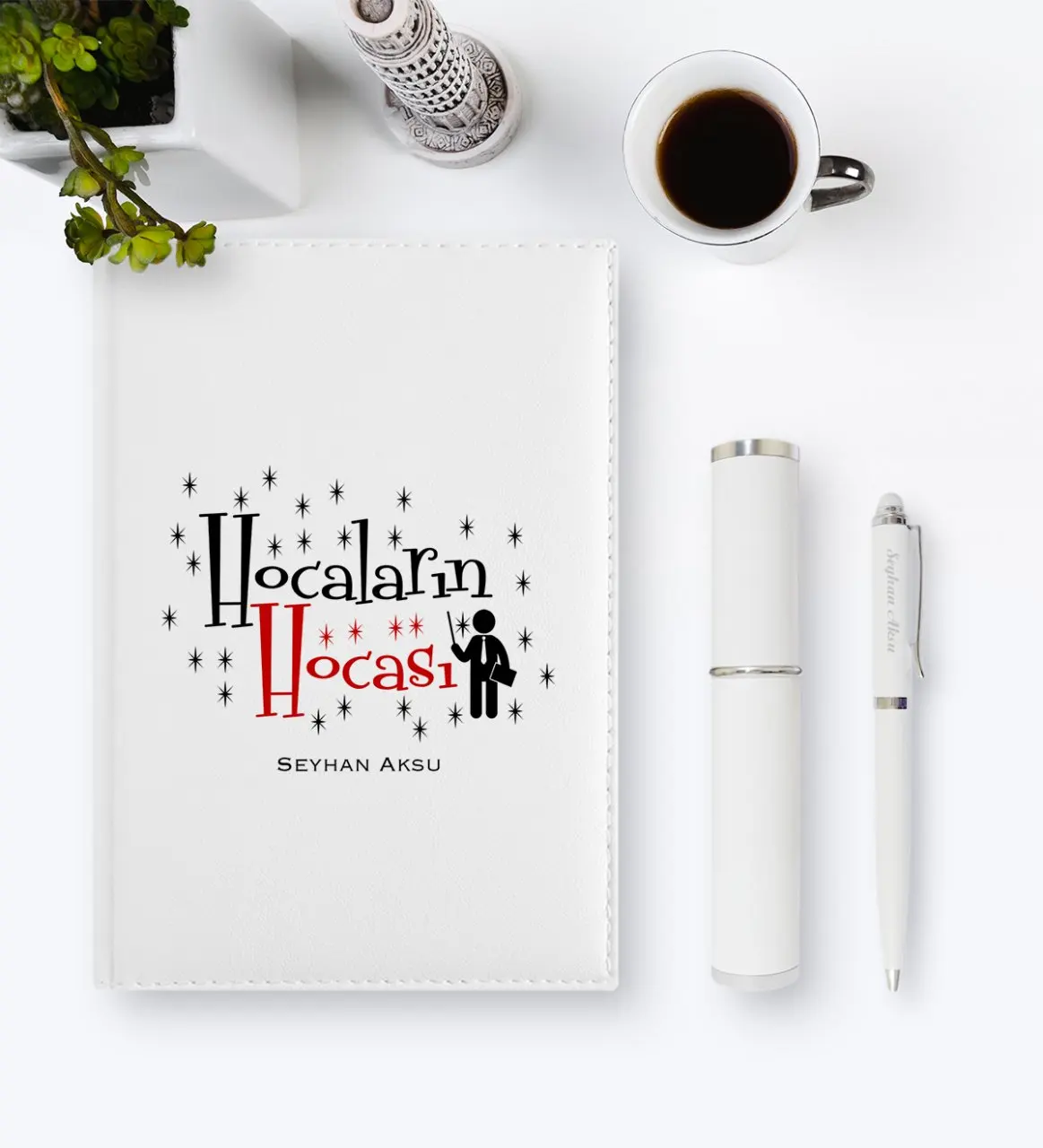 

Индивидуальный Hocaların Mentor 2020, кожаный Органайзер и ручка, Подарочный набор-1