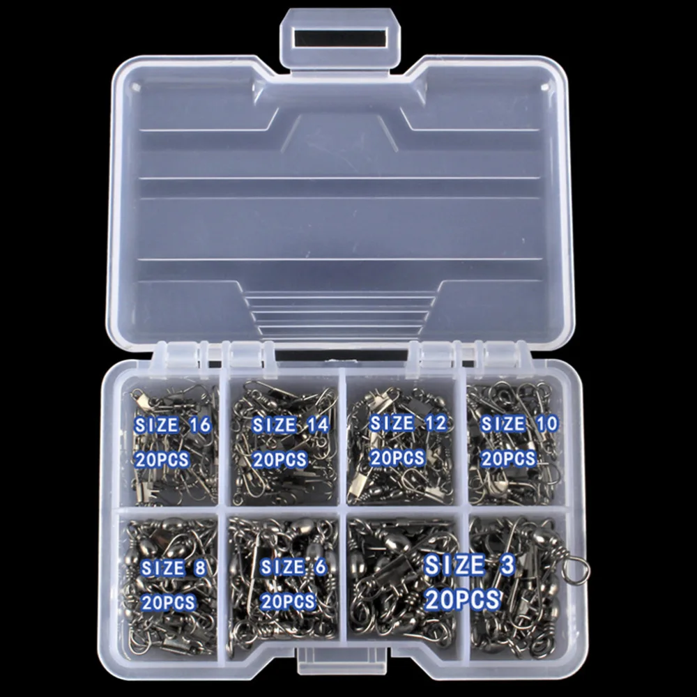 

140 шт. Аксессуары для рыбалки на щуку, соединительный штифт, защелкивающийся подшипник, вертлюг из нержавеющей стали, рыболовный крючок с за...
