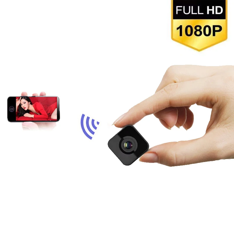 Невидимая ночная версия Wifi IP мини камера беспроводная 1080P для портативного