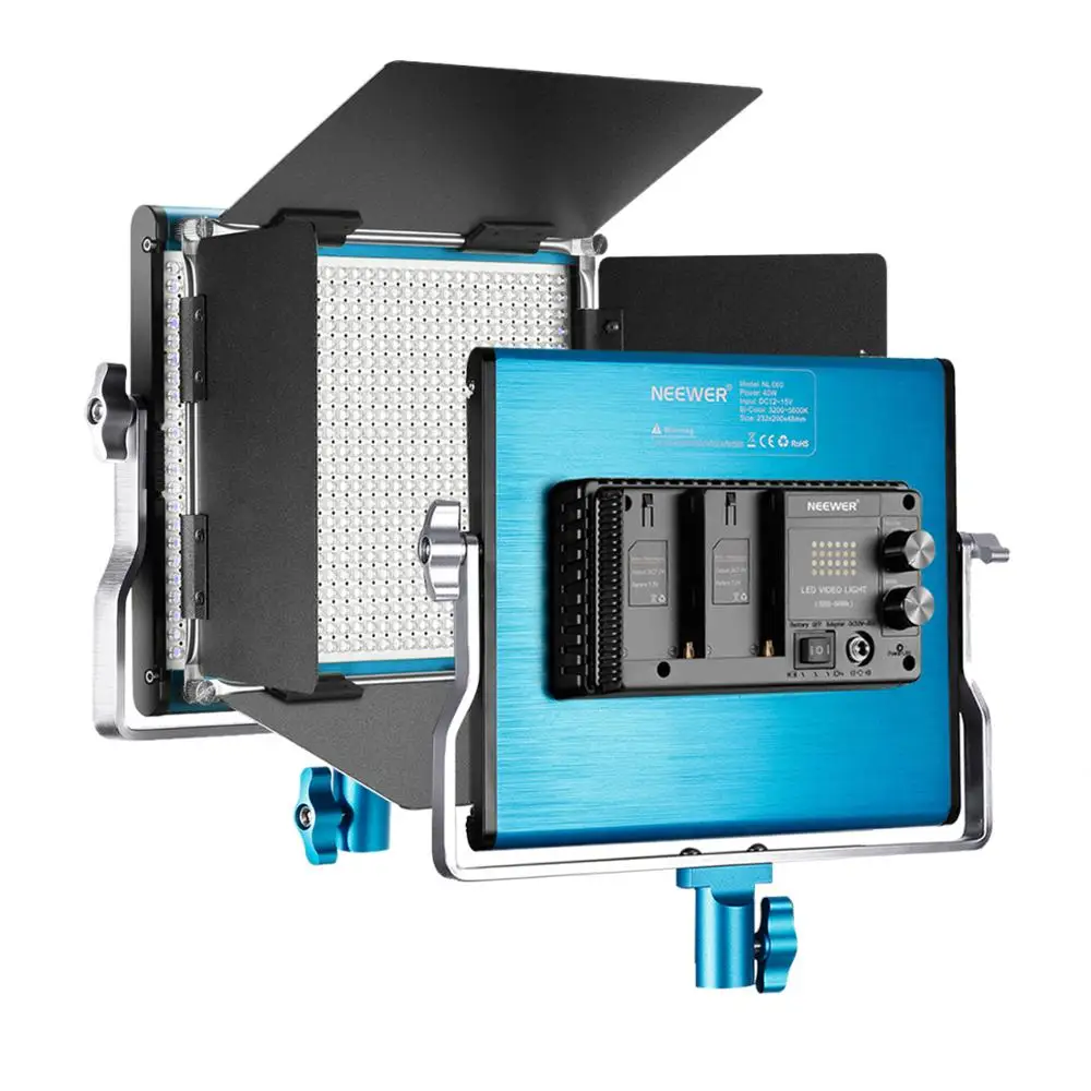 Neewer металлический двухцветный светодиодный светильник для видеосъемки на YouTube