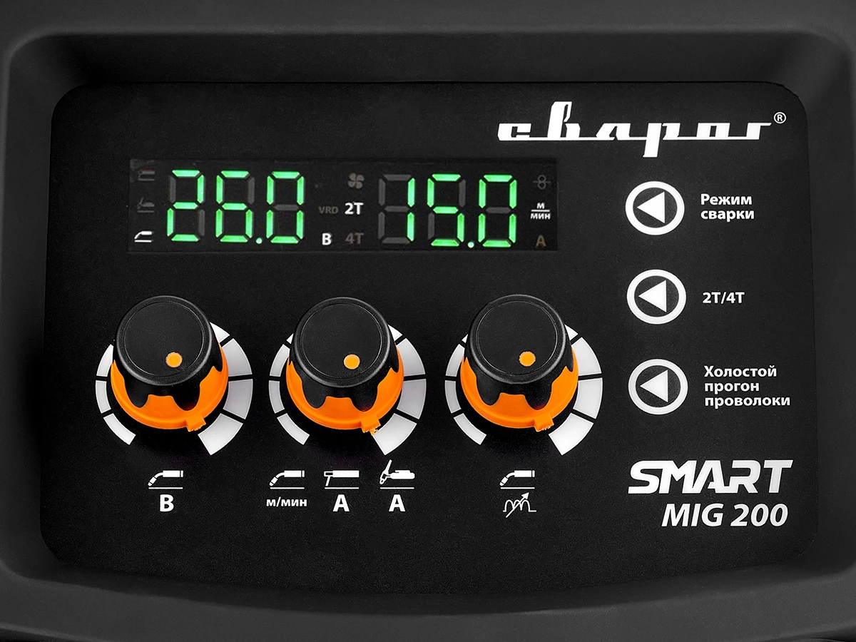 Сварочный полуавтомат СВАРОГ REAL SMART MIG 200 BLACK | Инструменты
