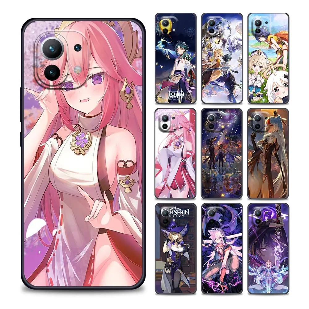 

Genshin Impact Phone Case for Xiaomi Mi 11Lite i Ultra X T EN PocoF1 X3 NFC GT M3 F3 GT M4 Pro Soft Silicone Cover Coque